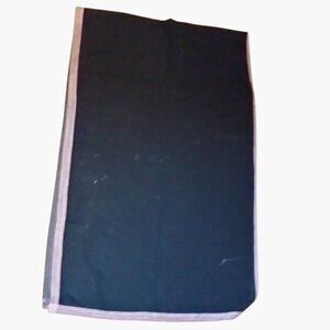 Elegant Black Scarf Purple Gold Striped Trim
